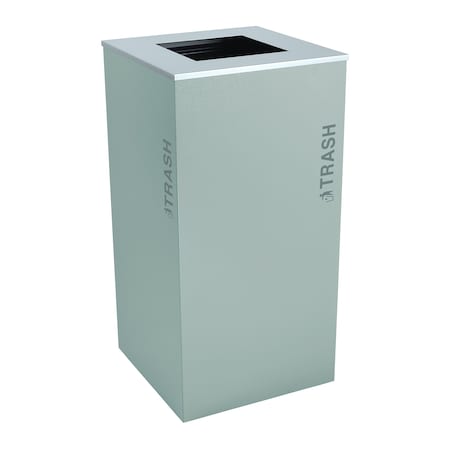Ex-Cell Kaiser 36-Gal. Square Receptacle - Trash Decal, Hammered Grey Pebble RC-KD36-T BT-HMG